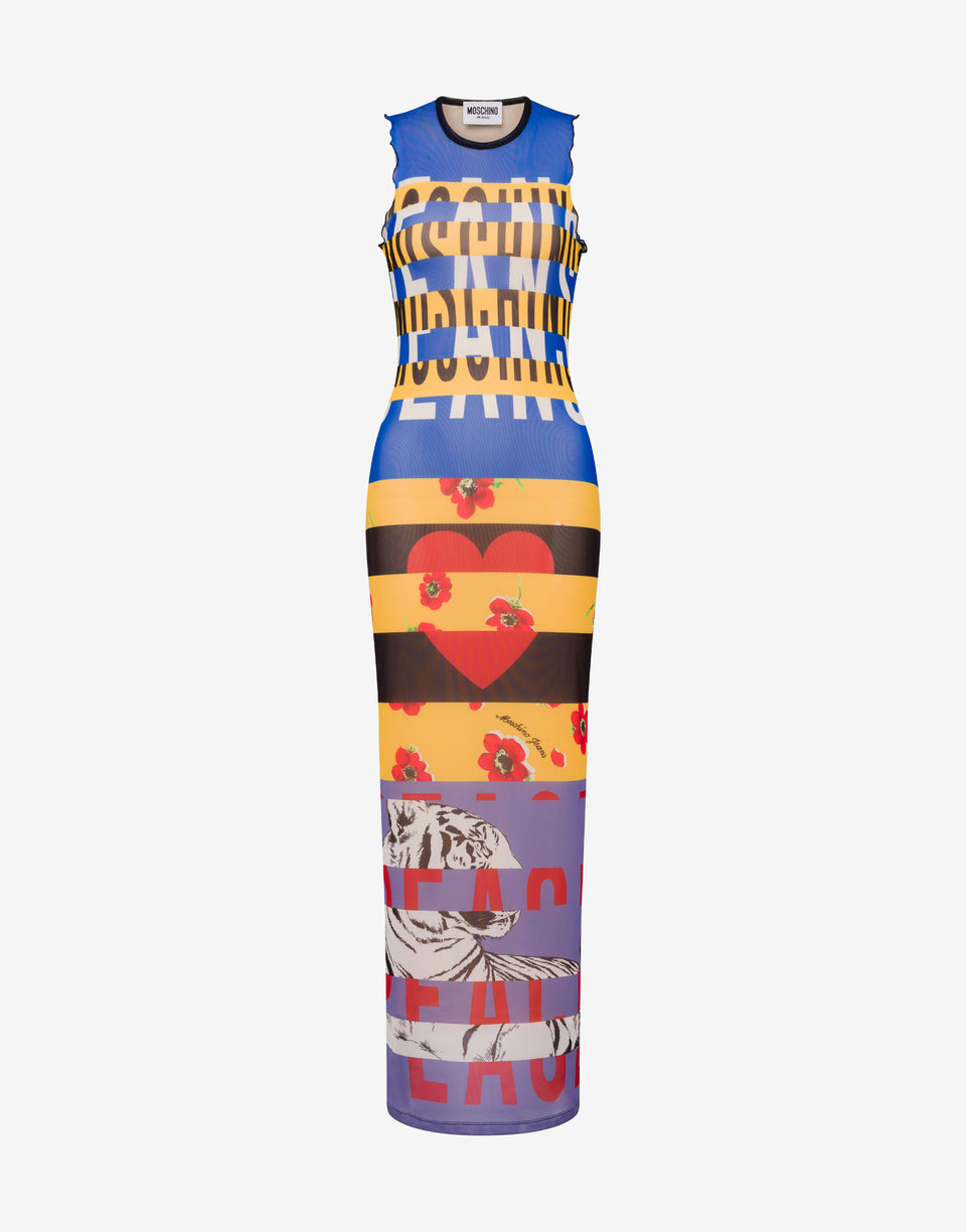 Printed tulle dress Multicoloured Moschino Jeans 0