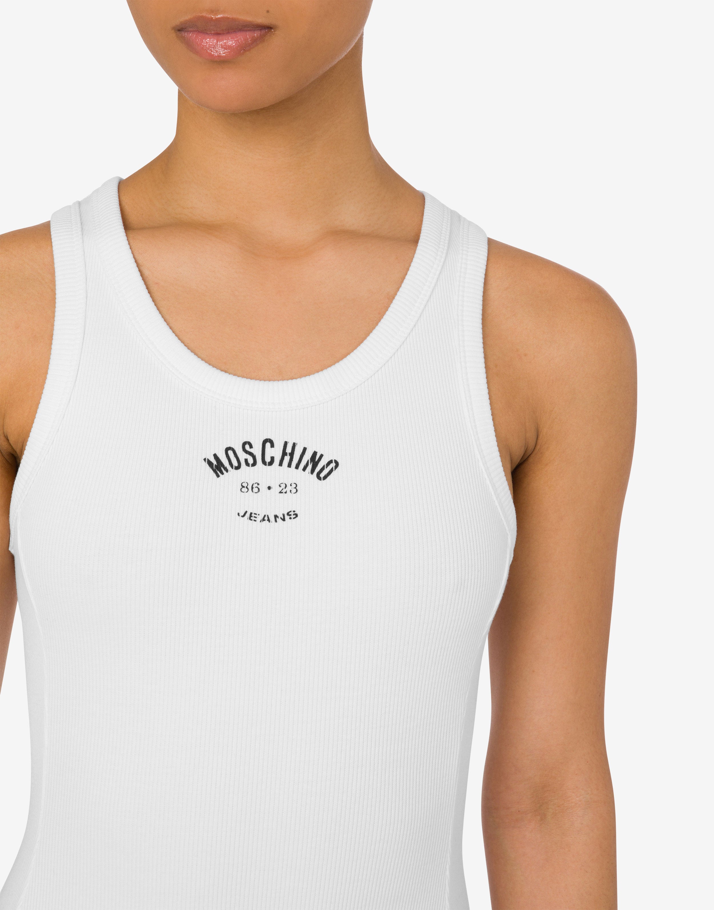 ワンピース MOSCHINO JEANS Woman Dress White Stretch cotton dress Moschino Jeans | Moschino