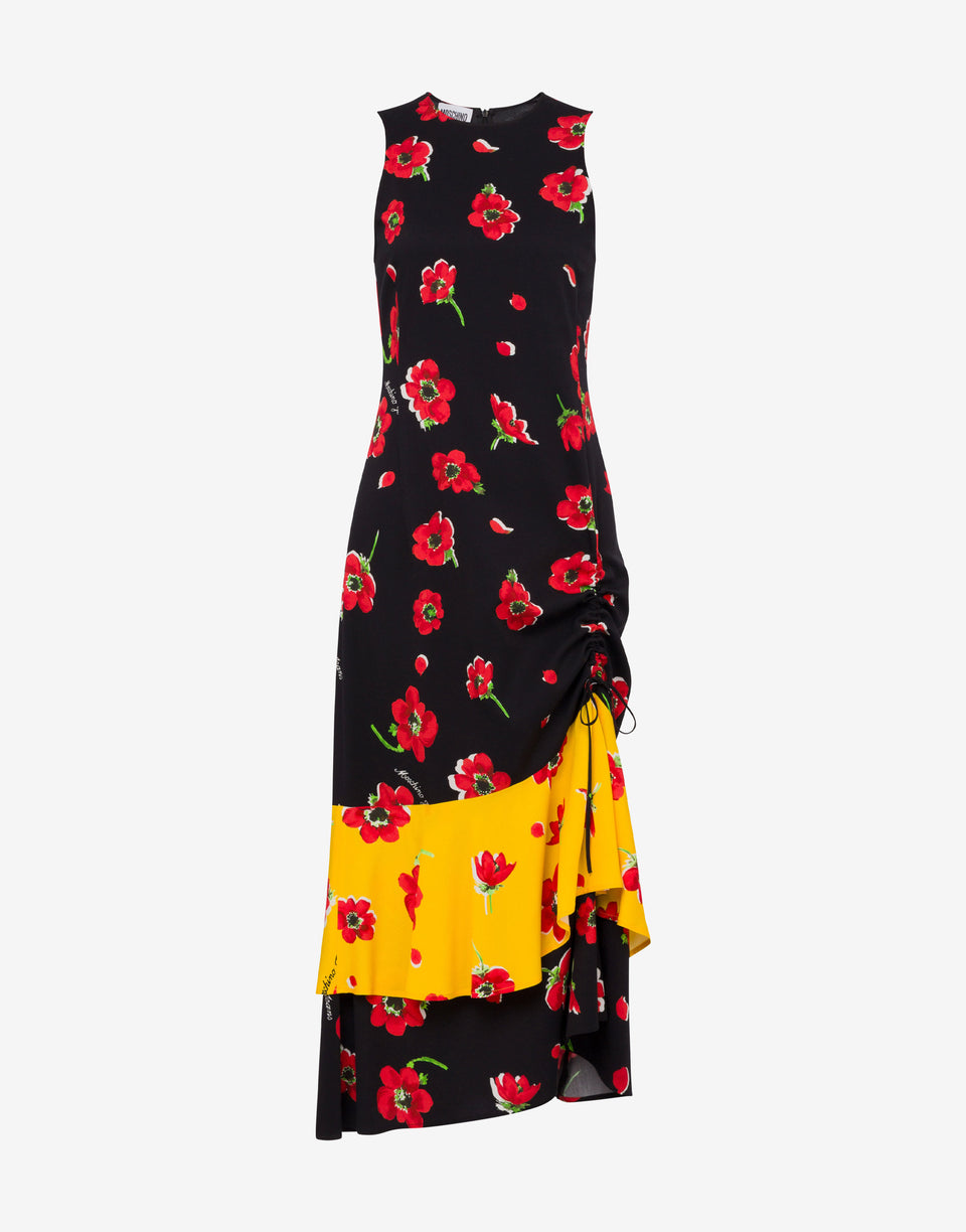 Vestido midi estampado Negro Moschino Jeans 0