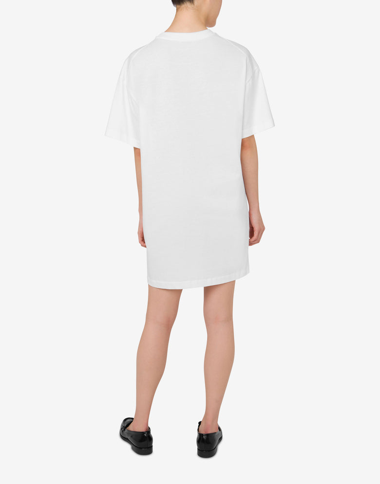Robe en jersey de coton imprimé Blanc Moschino Jeans 2