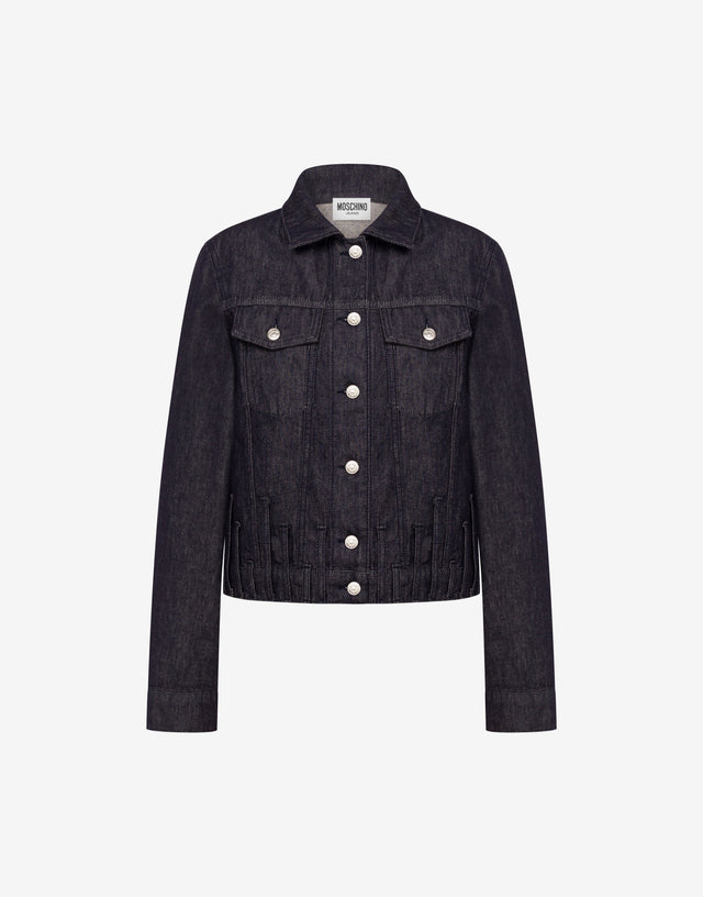 Cotton denim jacket Dark denim Moschino Jeans 0