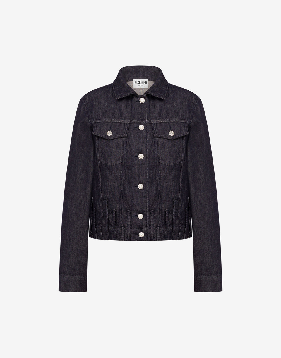 Veste en denim de coton Denim foncé Moschino Jeans 0