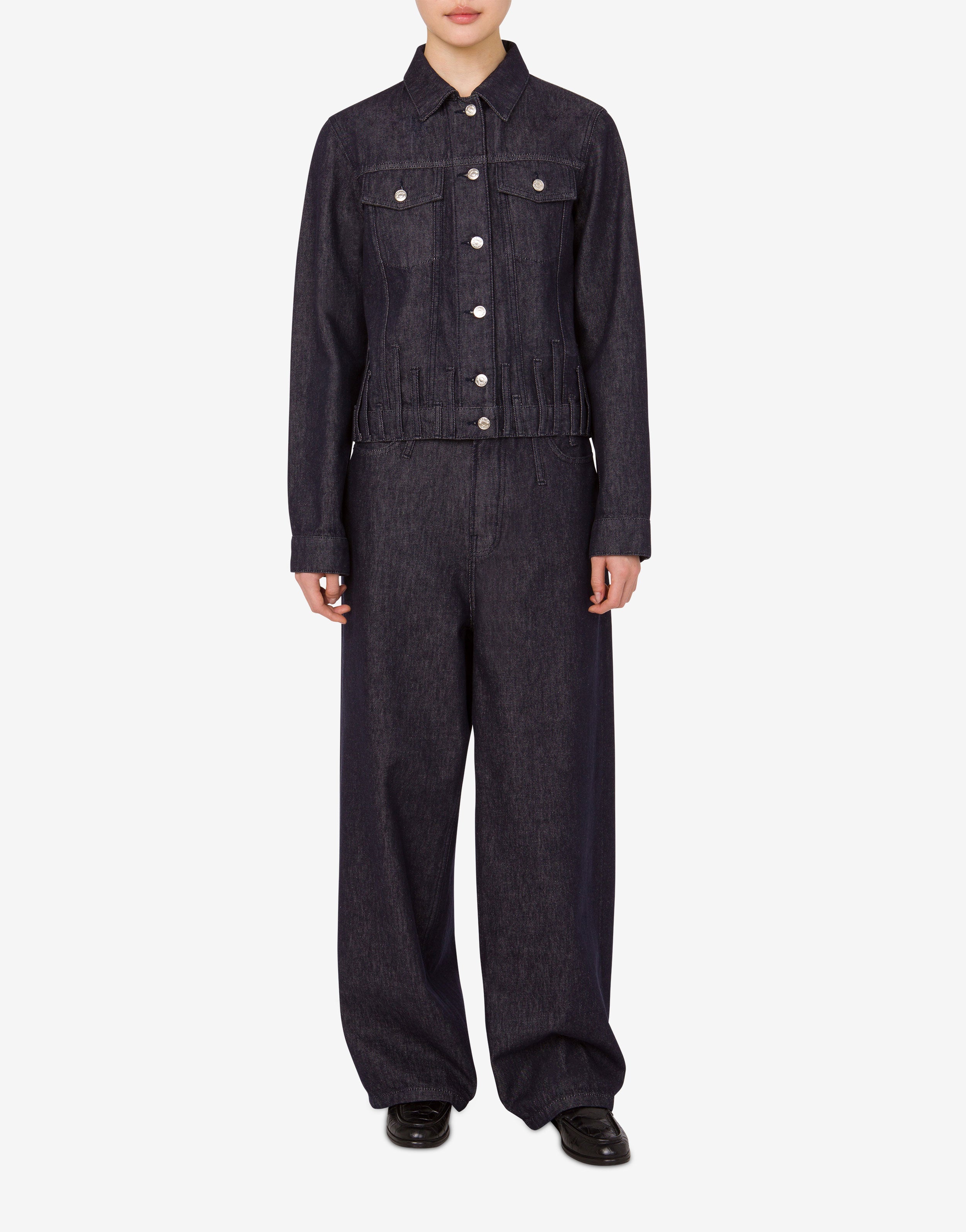 MOSCHINO JEANS フード付きデニムブルゾン　イタリア製 MOSCHINO JEANS フード付きデニムブルゾン イタリア製