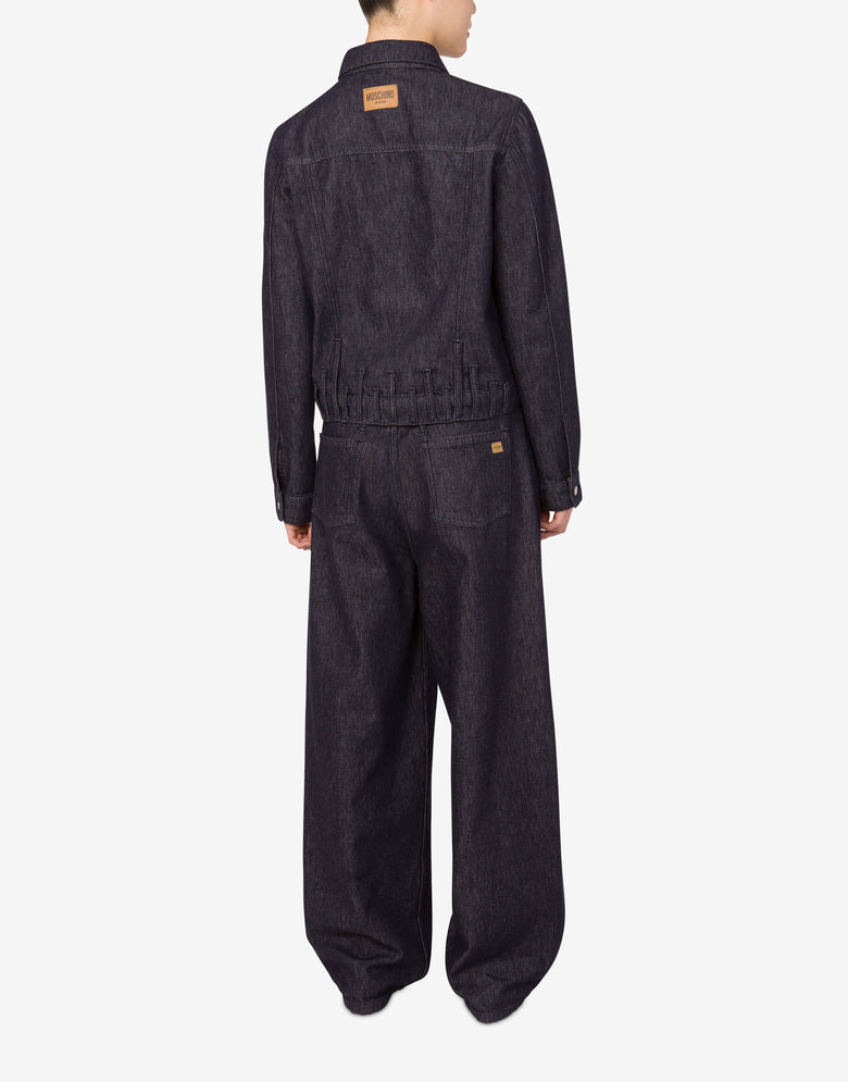 Cotton denim jacket Dark denim Moschino Jeans 2