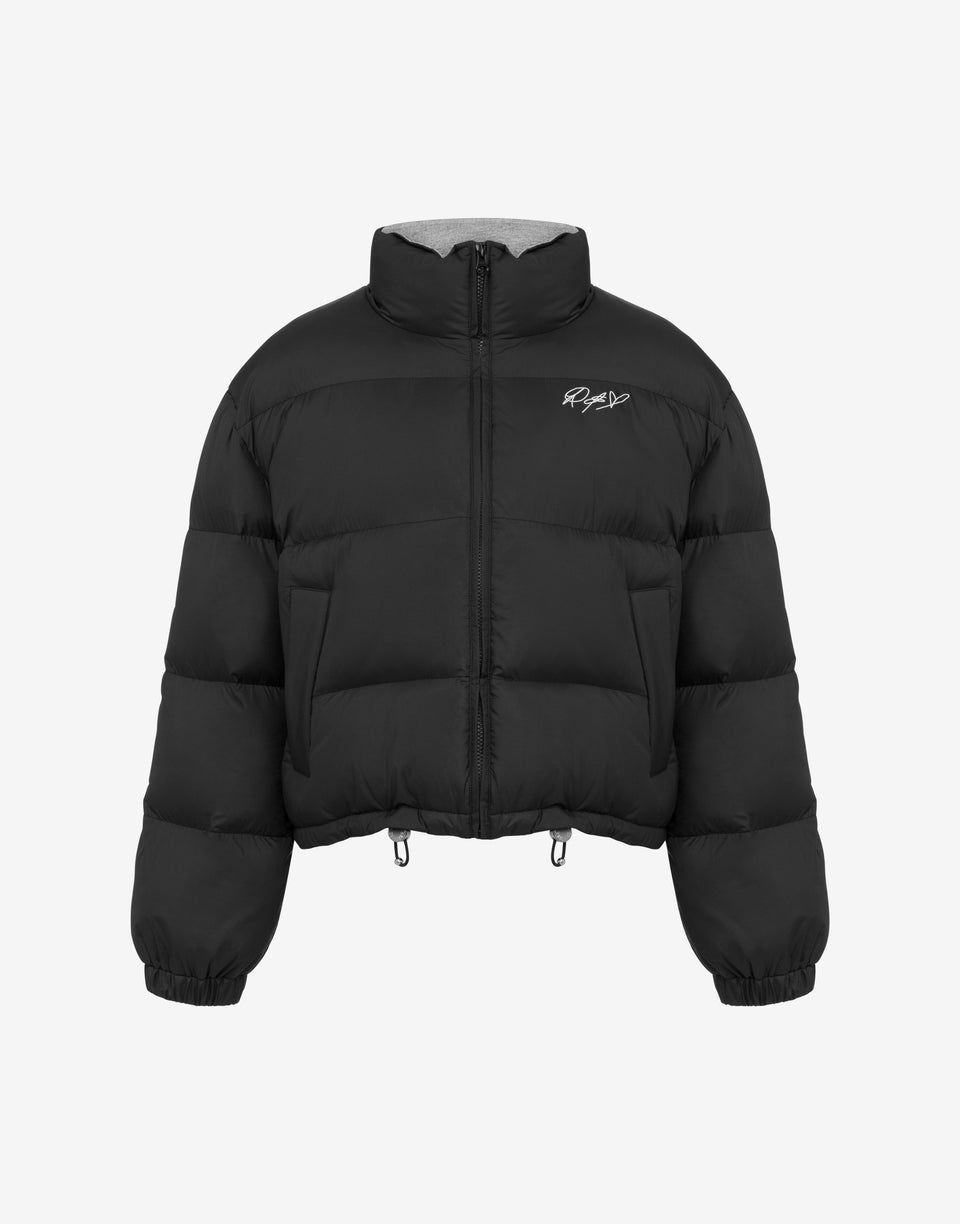 防水ナイロン素材のダウンジャケット Noir Moschino Jeans 0