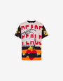 T-shirt in jersey di cotone stampata