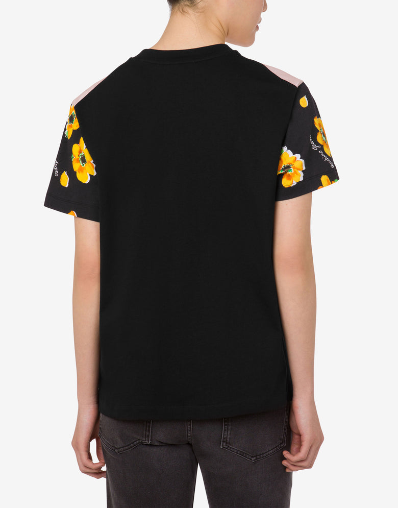 T-shirt in jersey di cotone stampata Multicolor Moschino Jeans 2
