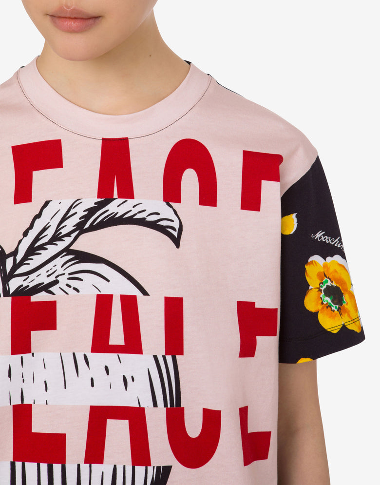 T-shirt in jersey di cotone stampata Multicolor Moschino Jeans 3