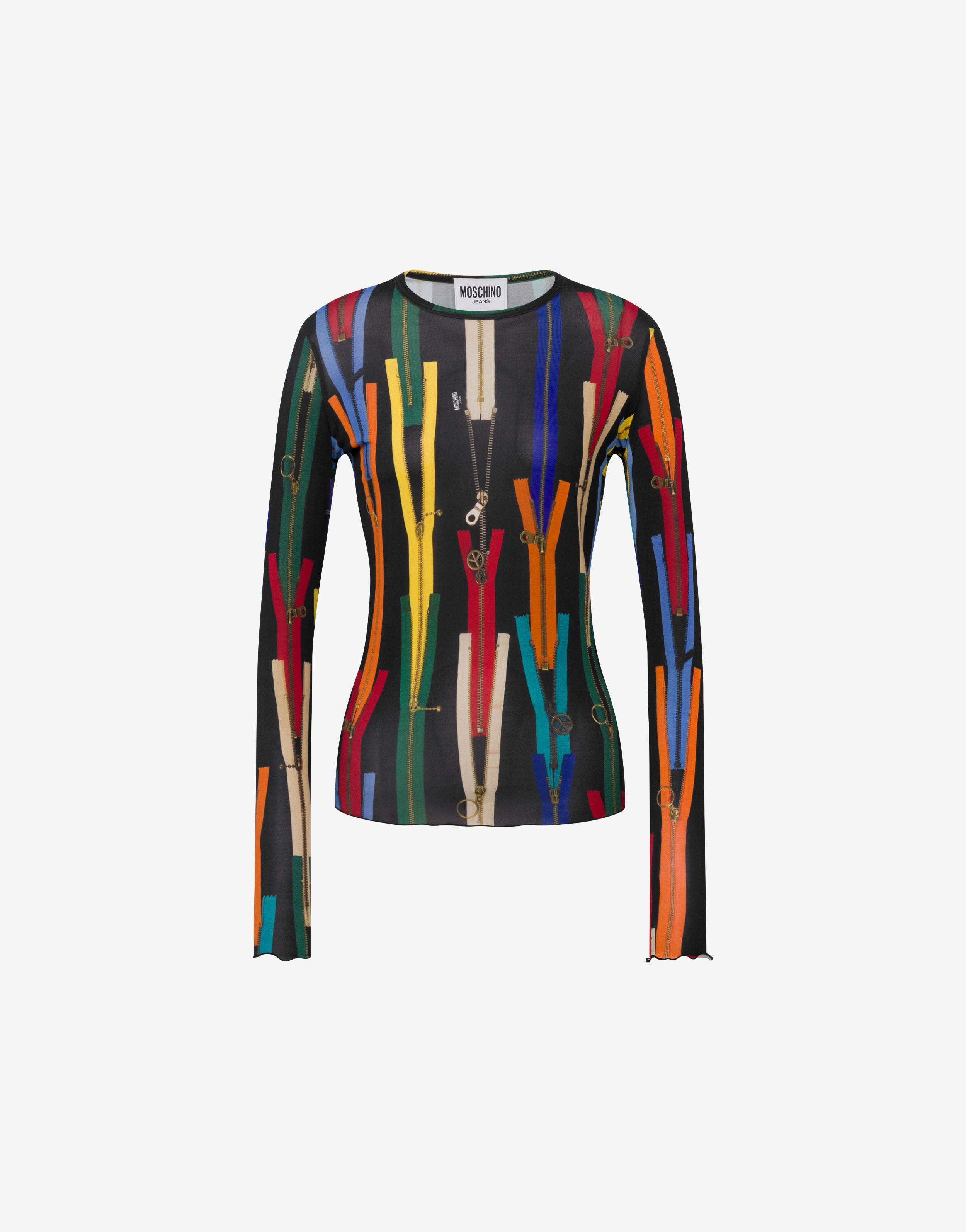 T-shirt in jersey stretch stampata