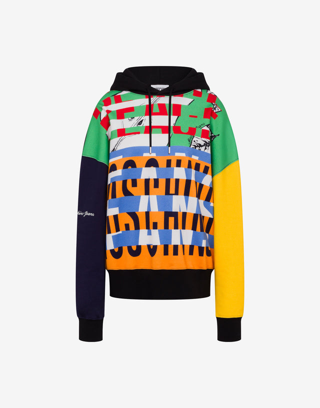 Printed cotton sweatshirt Multicoloured Moschino Jeans 0