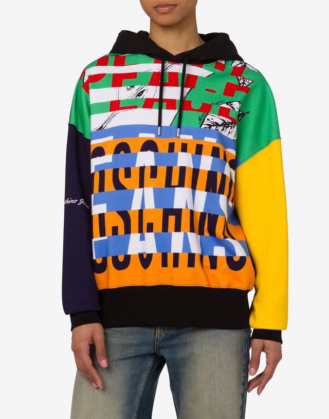Printed cotton sweatshirt Multicoloured Moschino Jeans 1