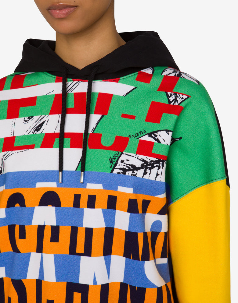 Printed cotton sweatshirt Multicoloured Moschino Jeans 3