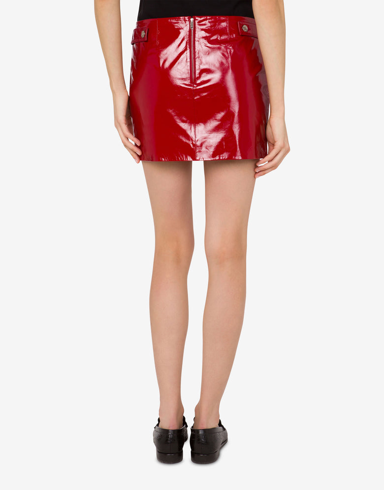 Minifalda de charol Rojo Moschino Jeans 2