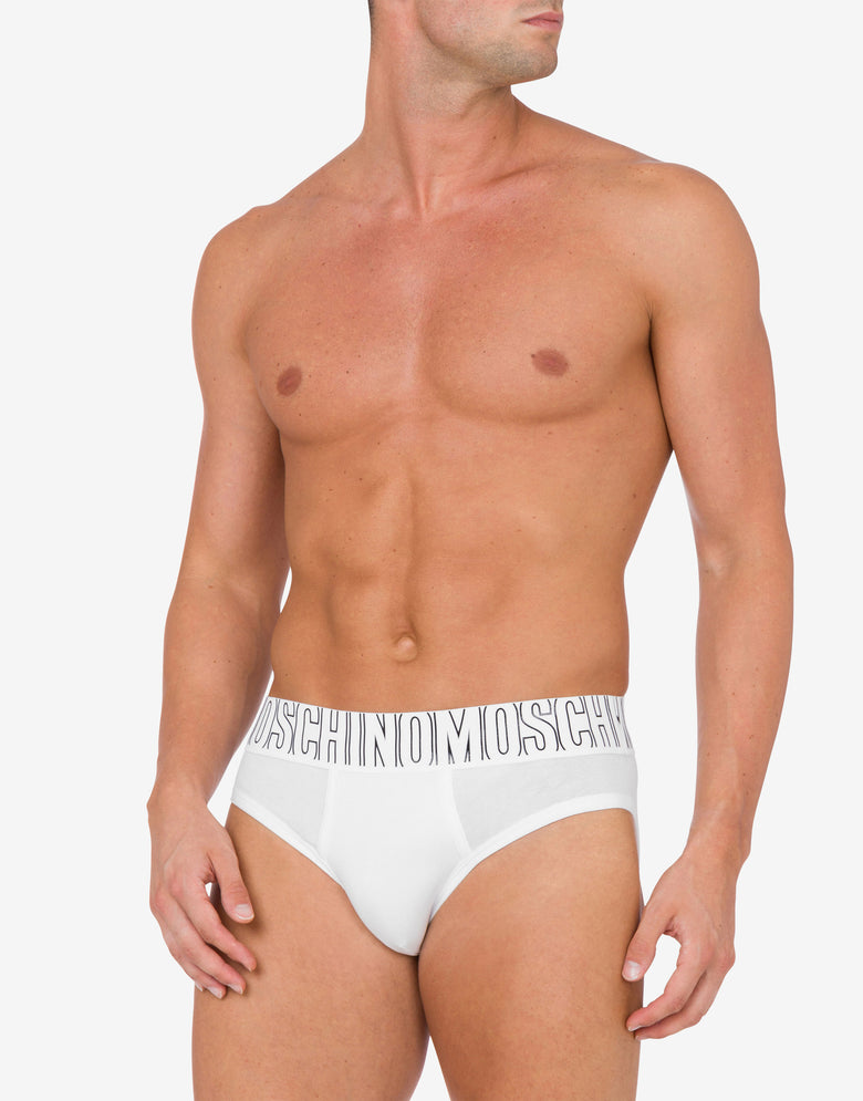 Slip en jersey stretch Rubber Blanc Moschino 1