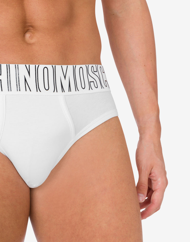 Slip en jersey stretch Rubber Blanc Moschino 3