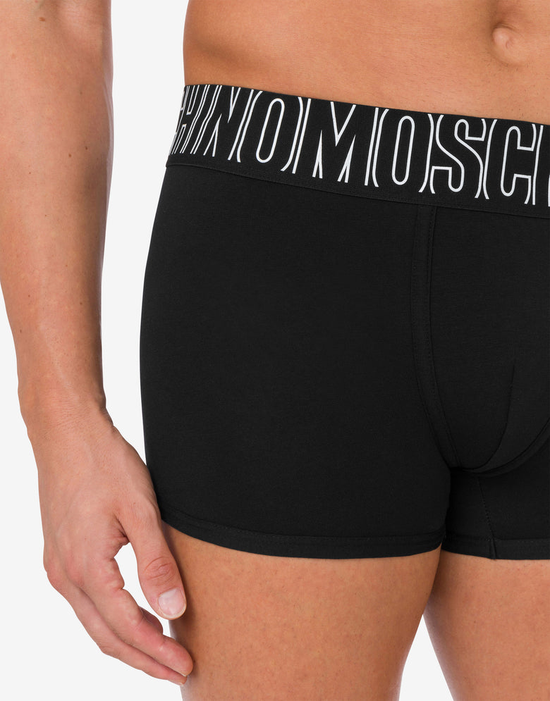 Calzoncillos de punto elástico de goma  Negro Moschino 3