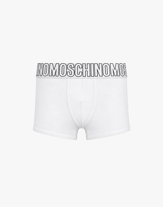 Boxer in stretch jersey Rubber White Moschino 0