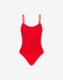 Printed lycra one-piece swimsuit