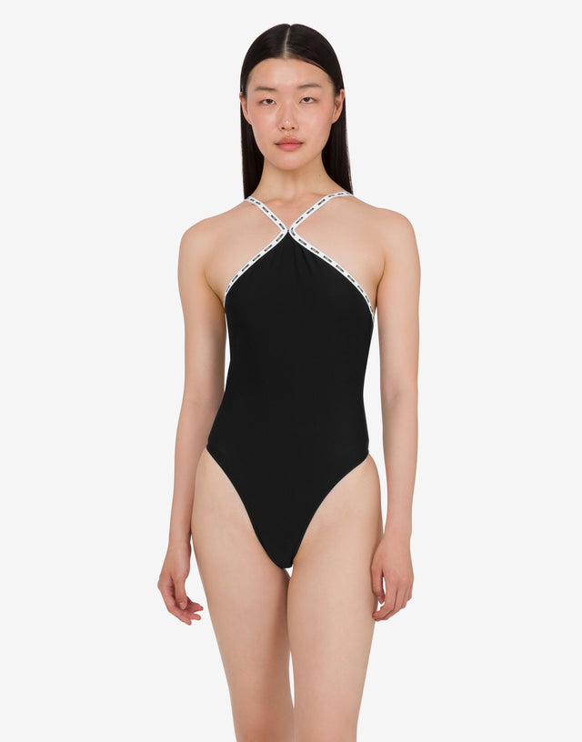 Einteiliger Lycra-Schwimmanzug Schwarz Moschino 1