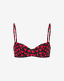 Bedrucktes Lycra-Bikinioberteil