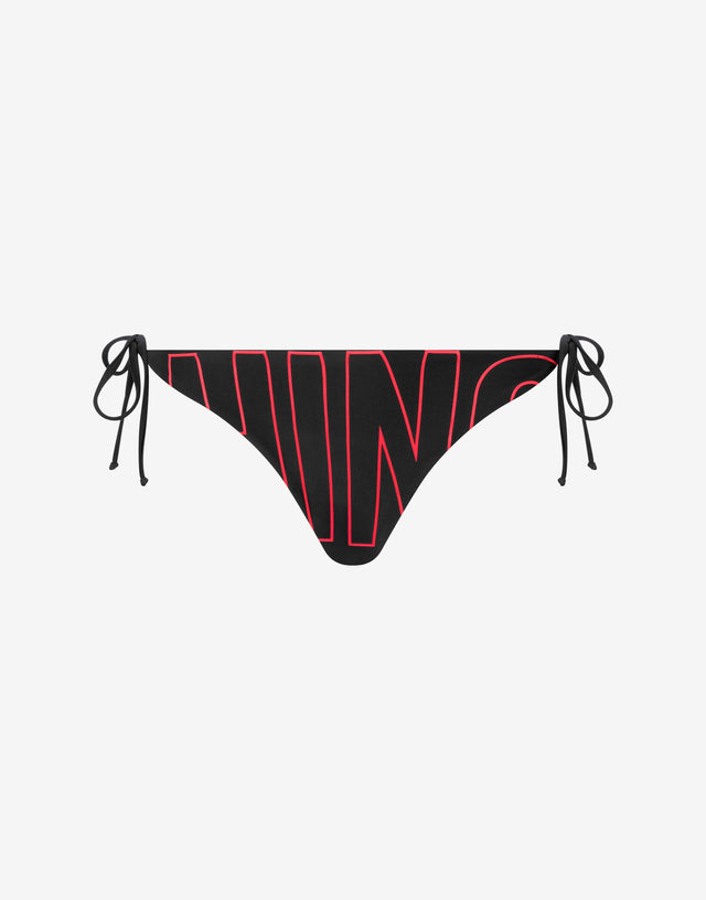 Bedruckter Lycra-Schwimmslip Schwarz Moschino 0
