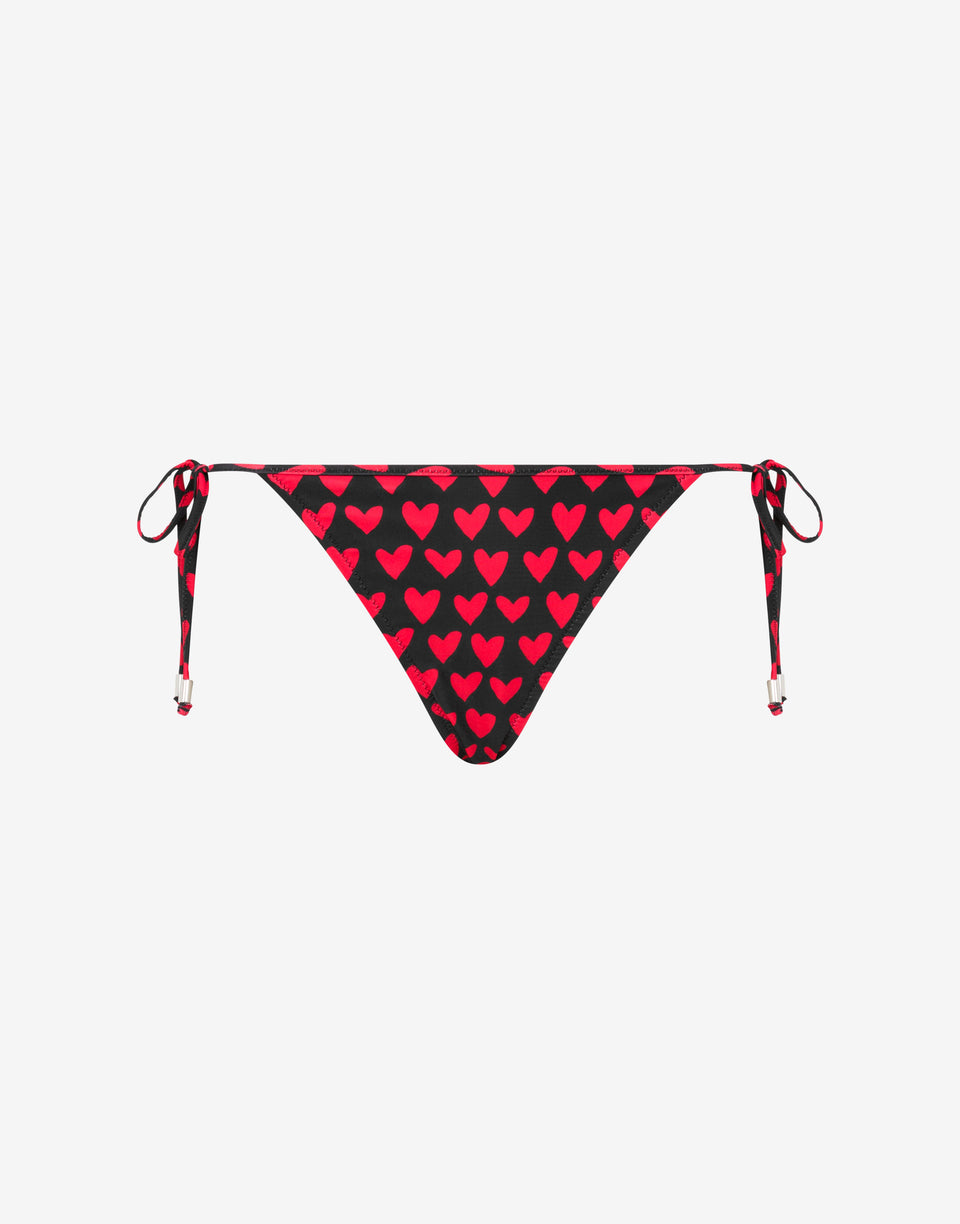 Bedruckter Lycra-Schwimmslip Schwarz Moschino 0