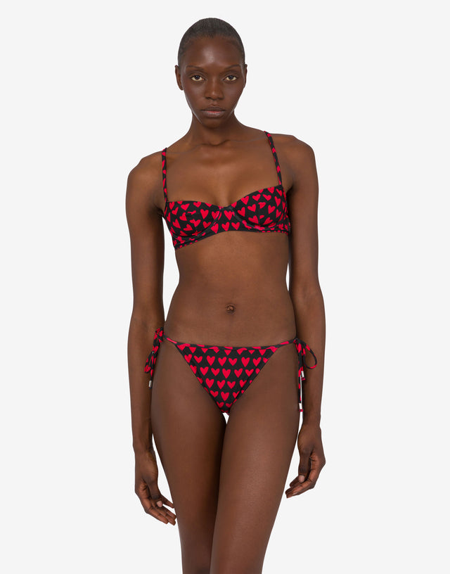 Bedruckter Lycra-Schwimmslip Schwarz Moschino 1