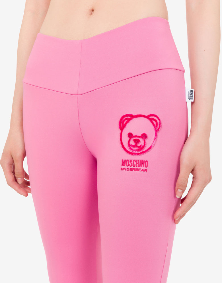 Leggings Moschino Teddy Bear de tejido técnico Pink Moschino 3