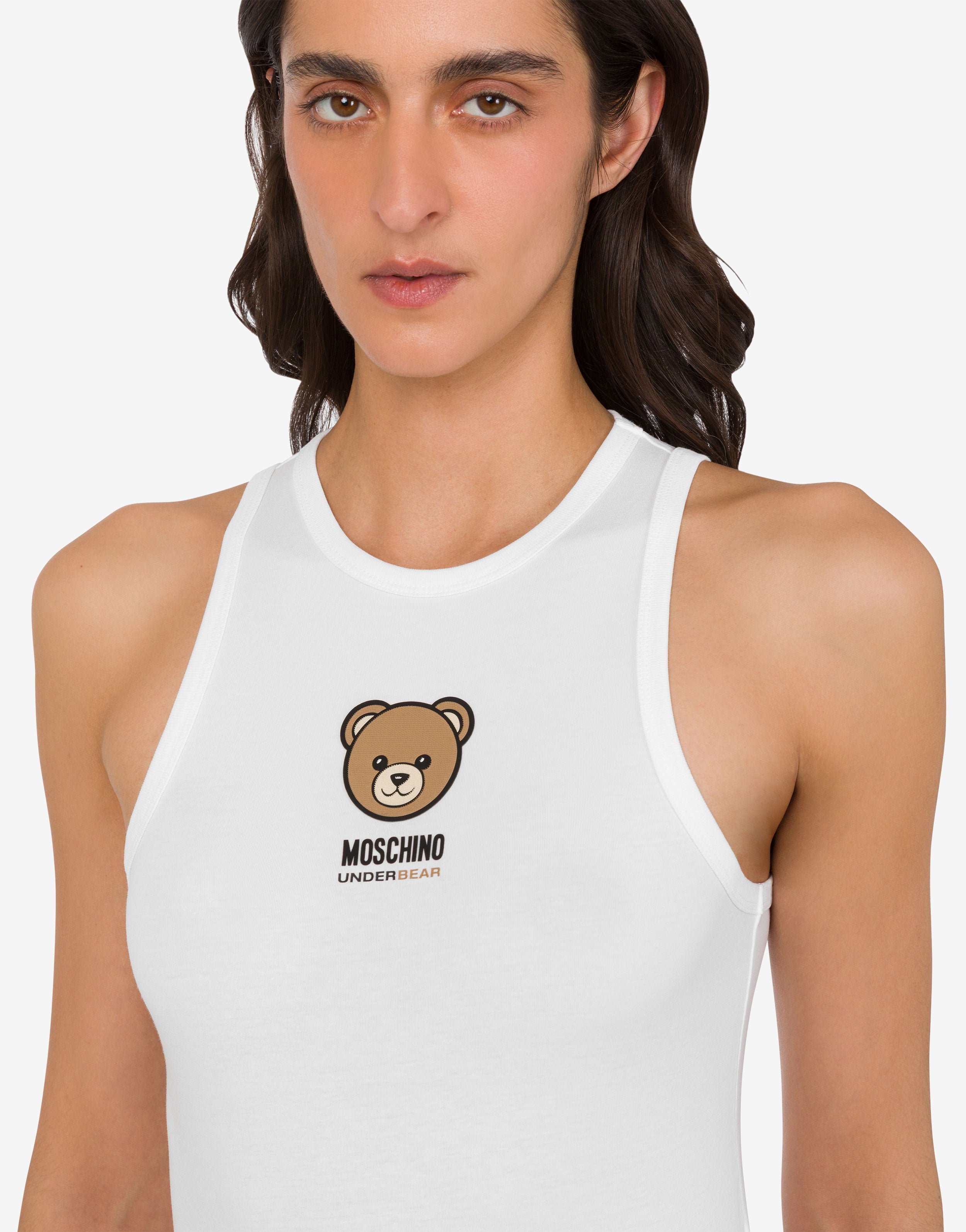 Moschino Teddy Bear stretch cotton jersey top | Moschino
