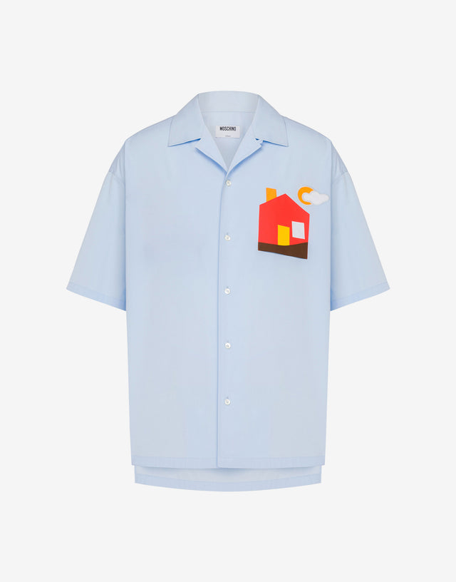 Cotton poplin shirt Archive Azure Moschino 0