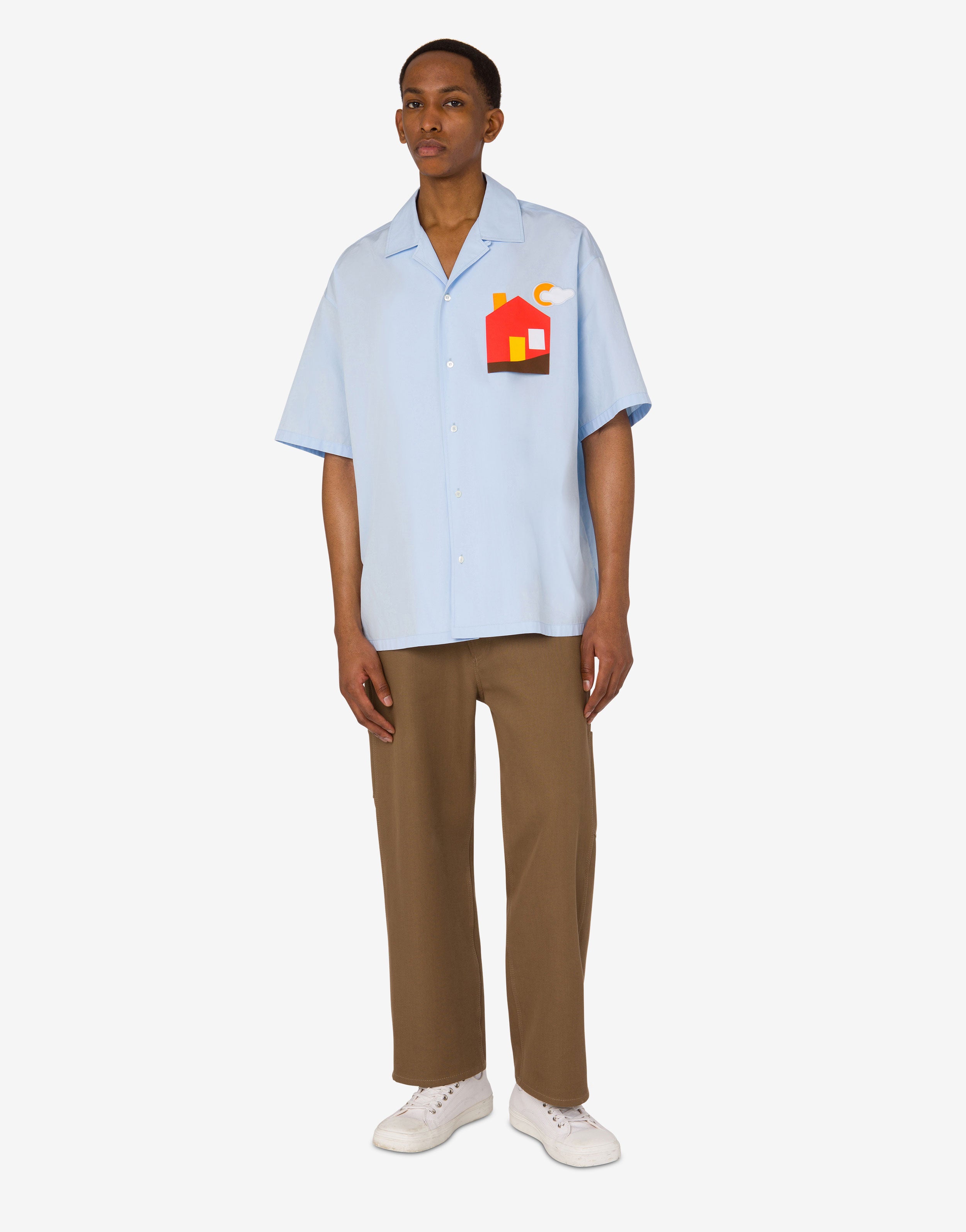 Cotton poplin shirt Archive | Moschino
