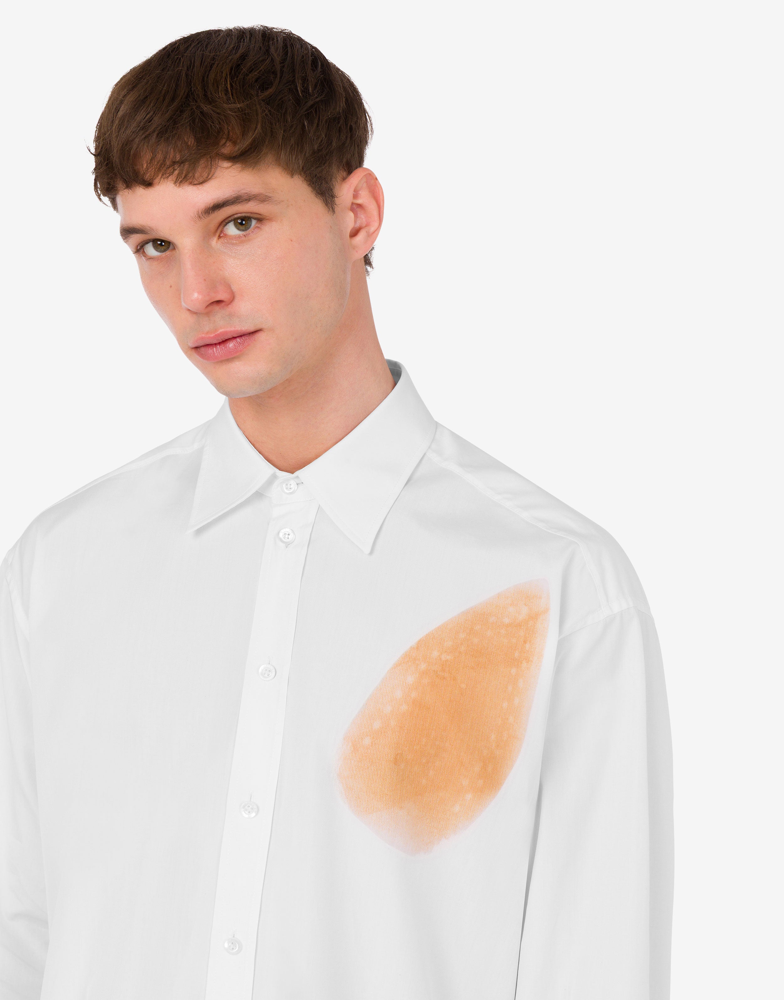 Tシャツ・カットソー Moschino SS24 POPLIN SHIRT (02200430_0001) Cotton poplin shirt Archive | Moschino