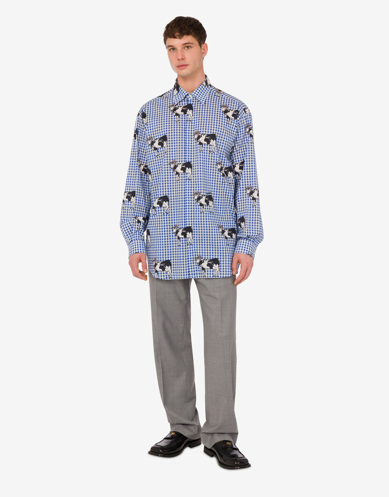 Hemd aus Baumwollpopeline Archive  Hellblau Moschino 1