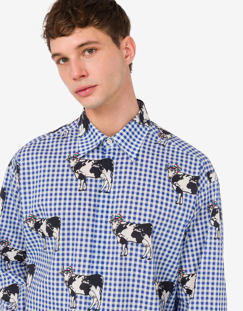 Hemd aus Baumwollpopeline Archive  Hellblau Moschino 4