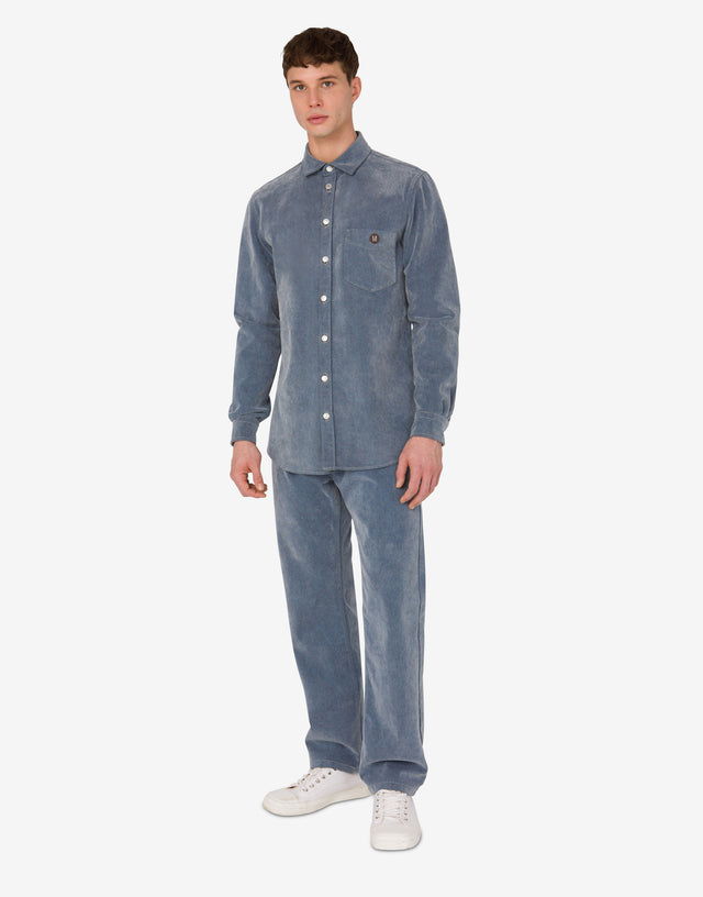 植绒牛仔衬衫  蓝色牛仔布 Moschino 1