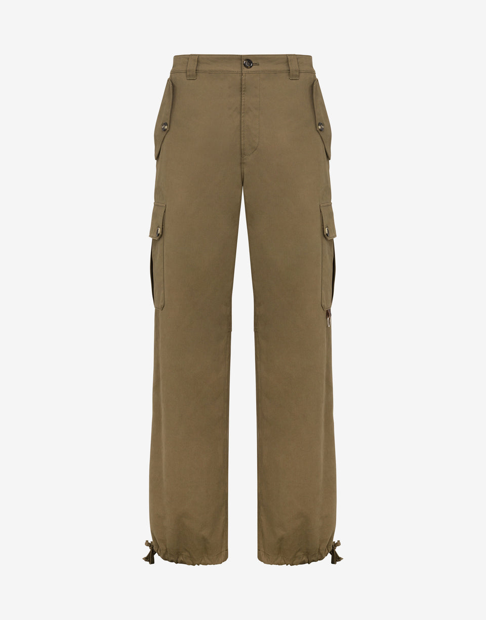 Diagonale Hose aus Baumwolle Tabak Moschino 0