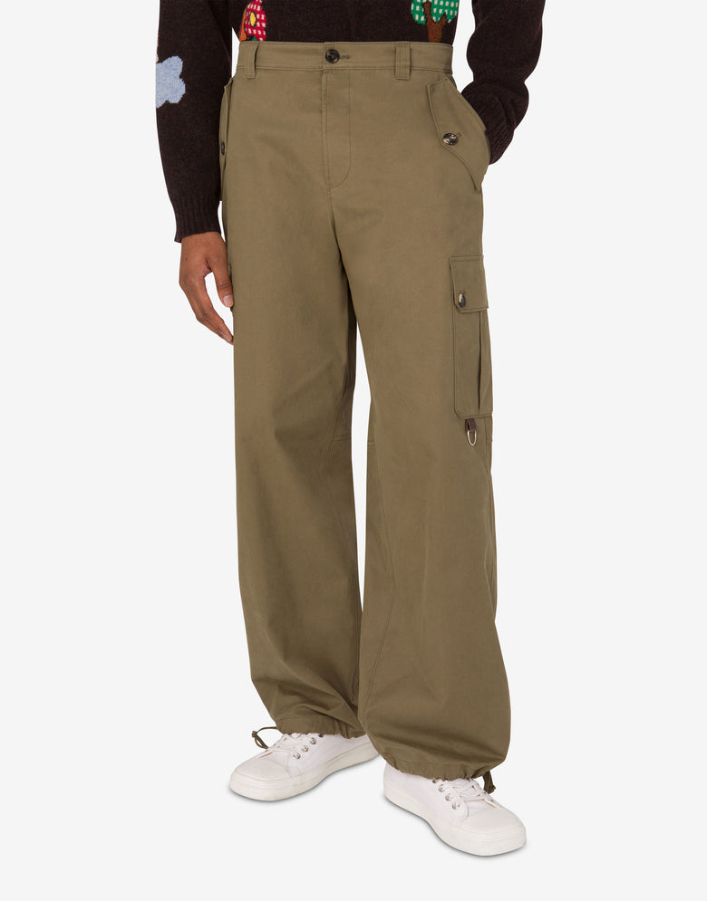 Diagonale Hose aus Baumwolle Tabak Moschino 1