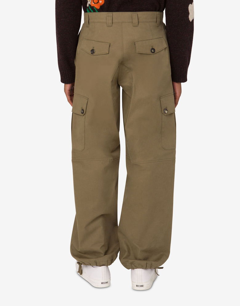 Diagonale Hose aus Baumwolle Tabak Moschino 2