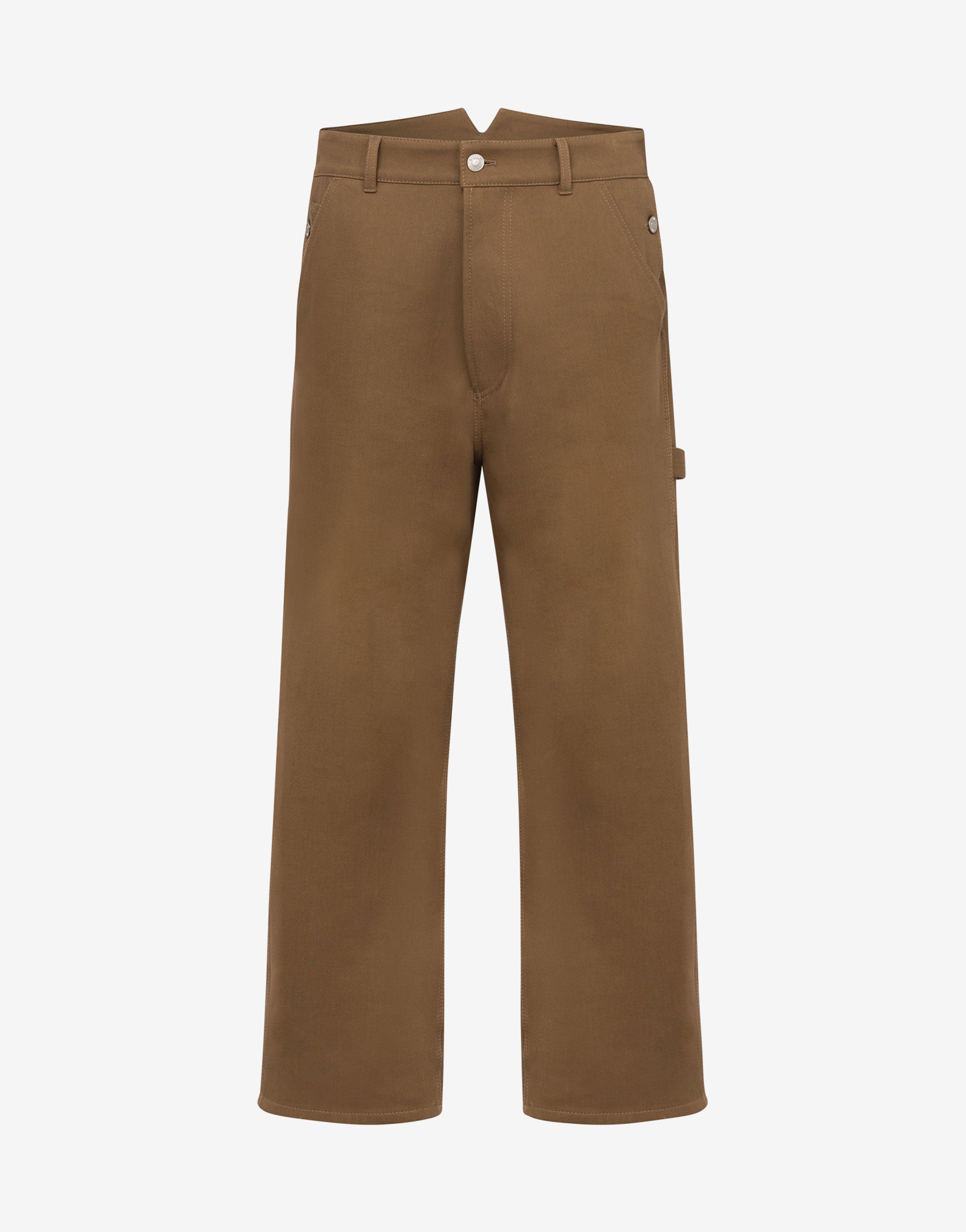 Calças de tricot de algodão duplo