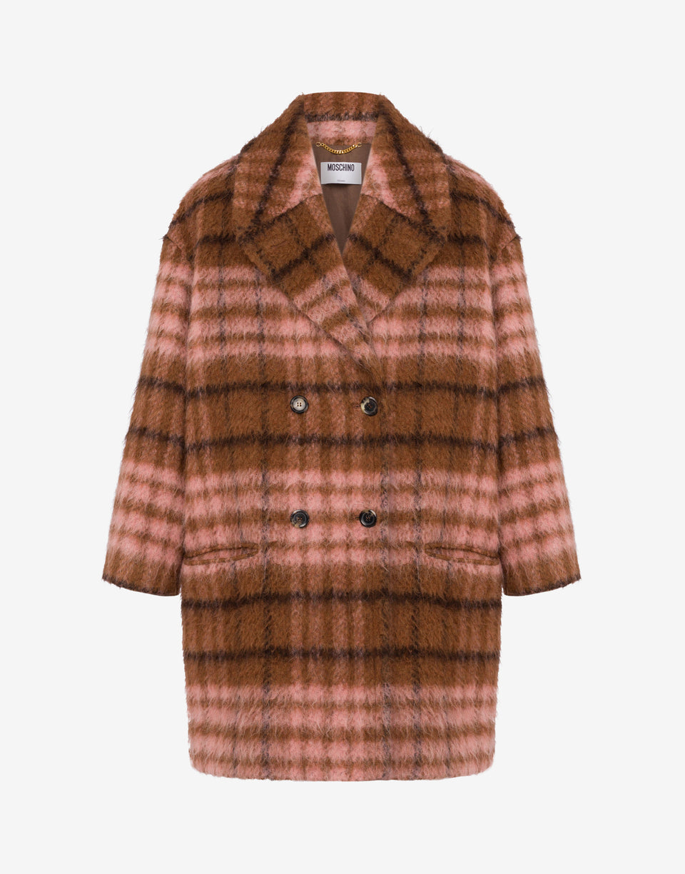 ソフトな素材のオーバーサイズ・コート Brown Orange Moschino 0