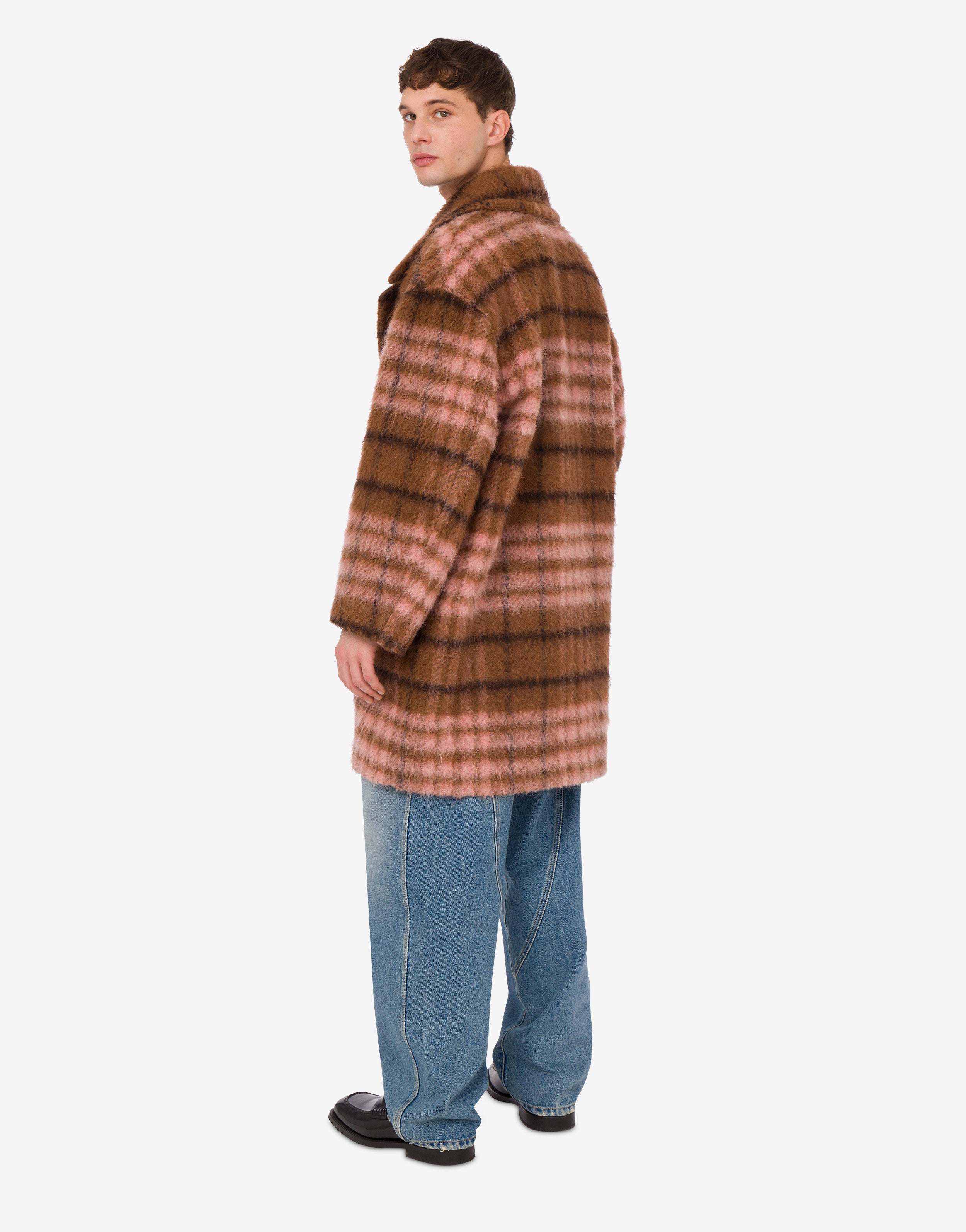 Oversized coat in soft fabric | Moschino