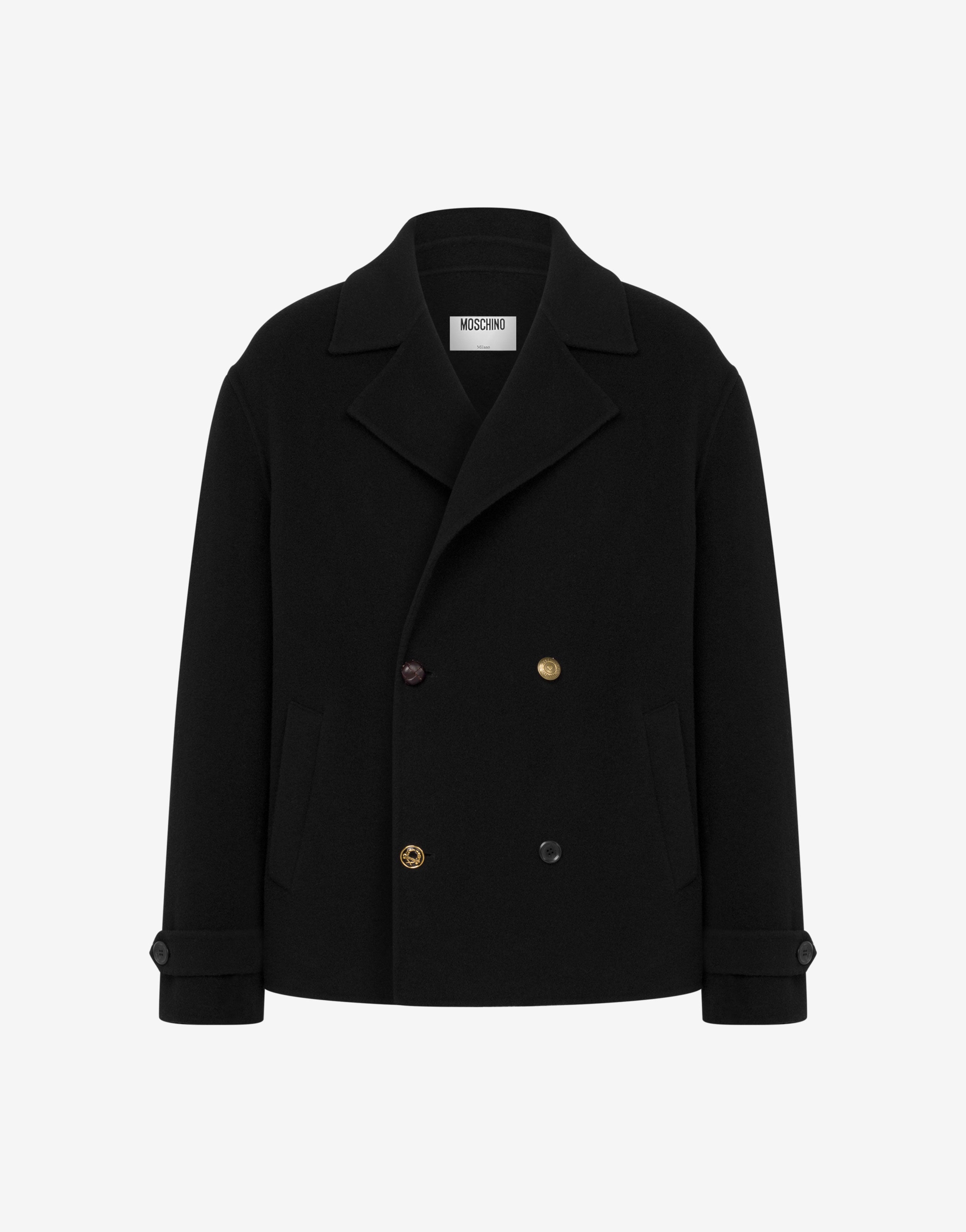 【送料&関税込】Moschino Double-breasted Coat Moschino CONTRASTING LAYERS CANVAS TRENCH COAT | REVERSIBLE