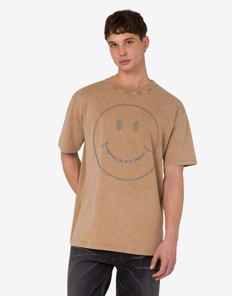T-shirt en coton épais Smiley® Beige foncé Moschino 2