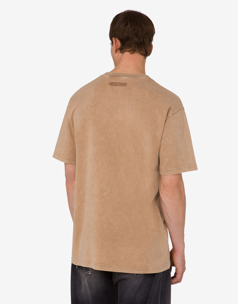 T-shirt en coton épais Smiley® Beige foncé Moschino 3