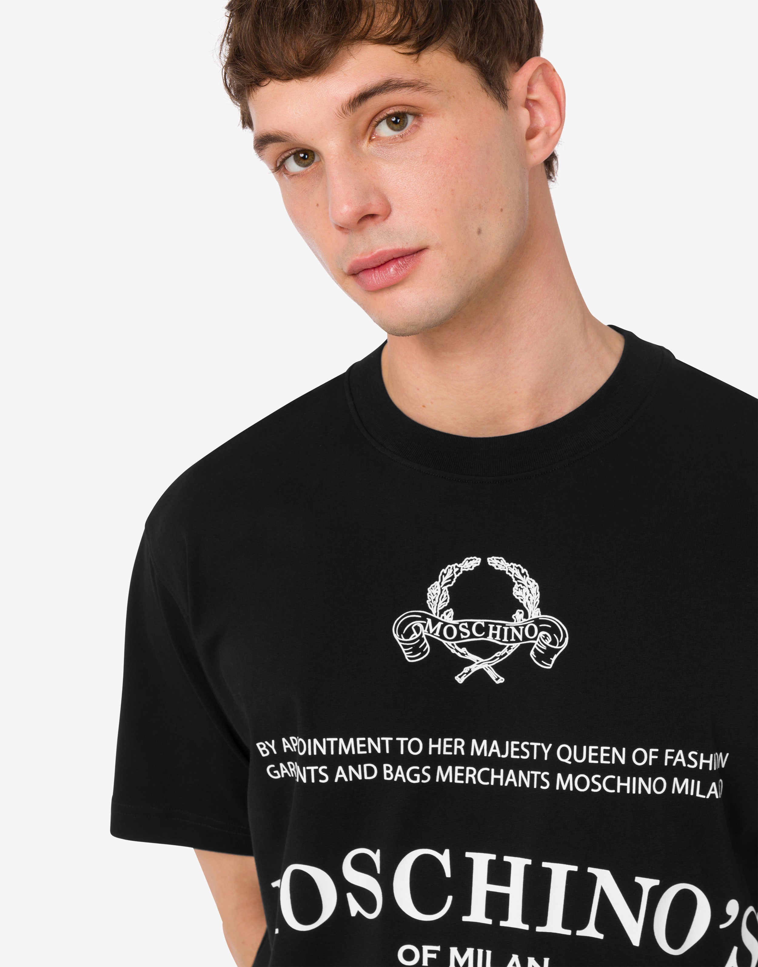 Printed organic cotton jersey T-shirt | Moschino