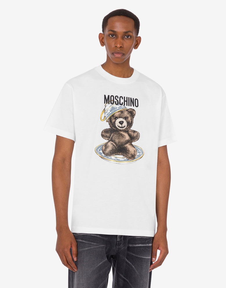 T-shirt in jersey di cotone organico Moschino Teddy Bear Bianco Moschino 2