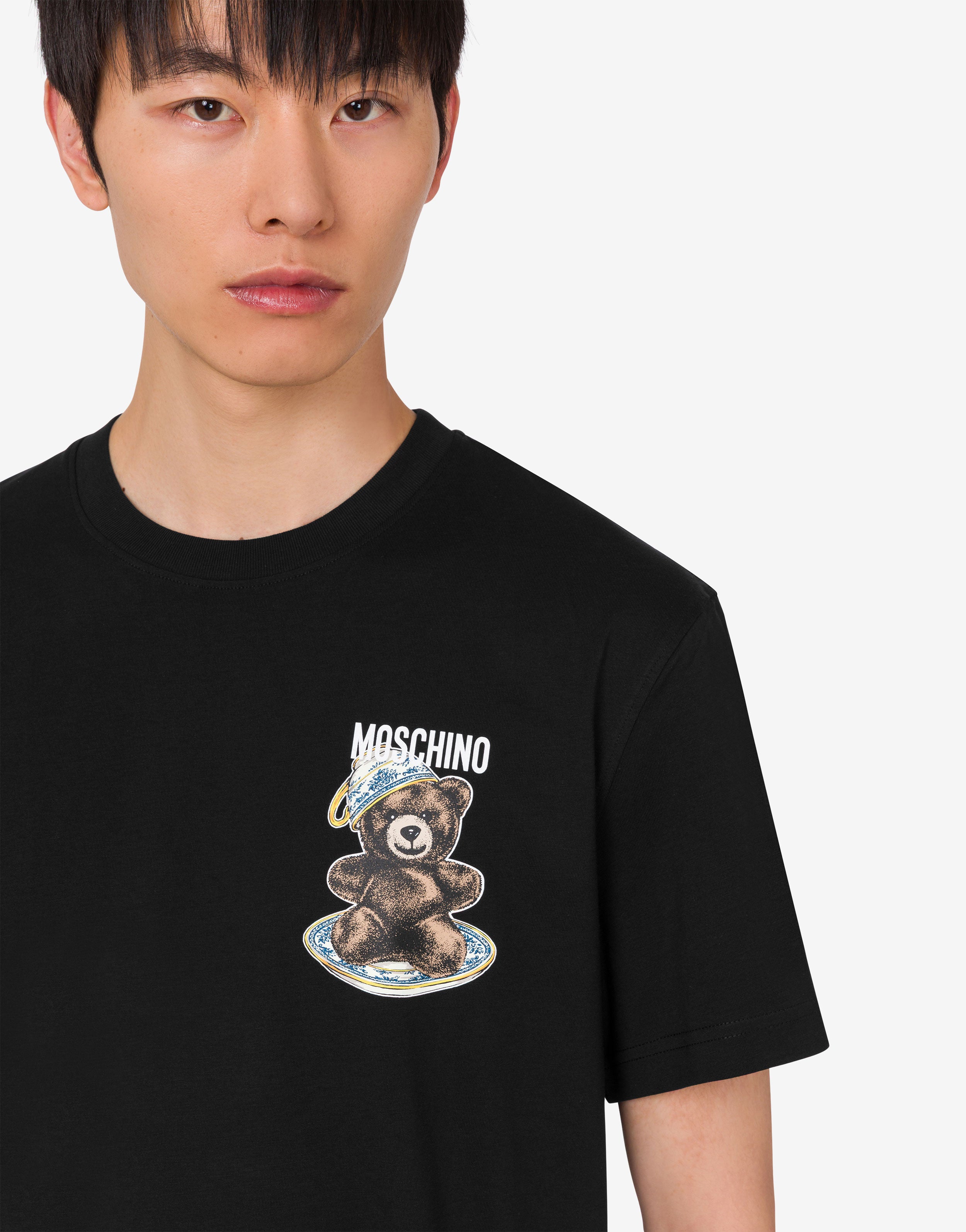 Organic cotton jersey polo shirt Moschino Teddy Bear | Moschino