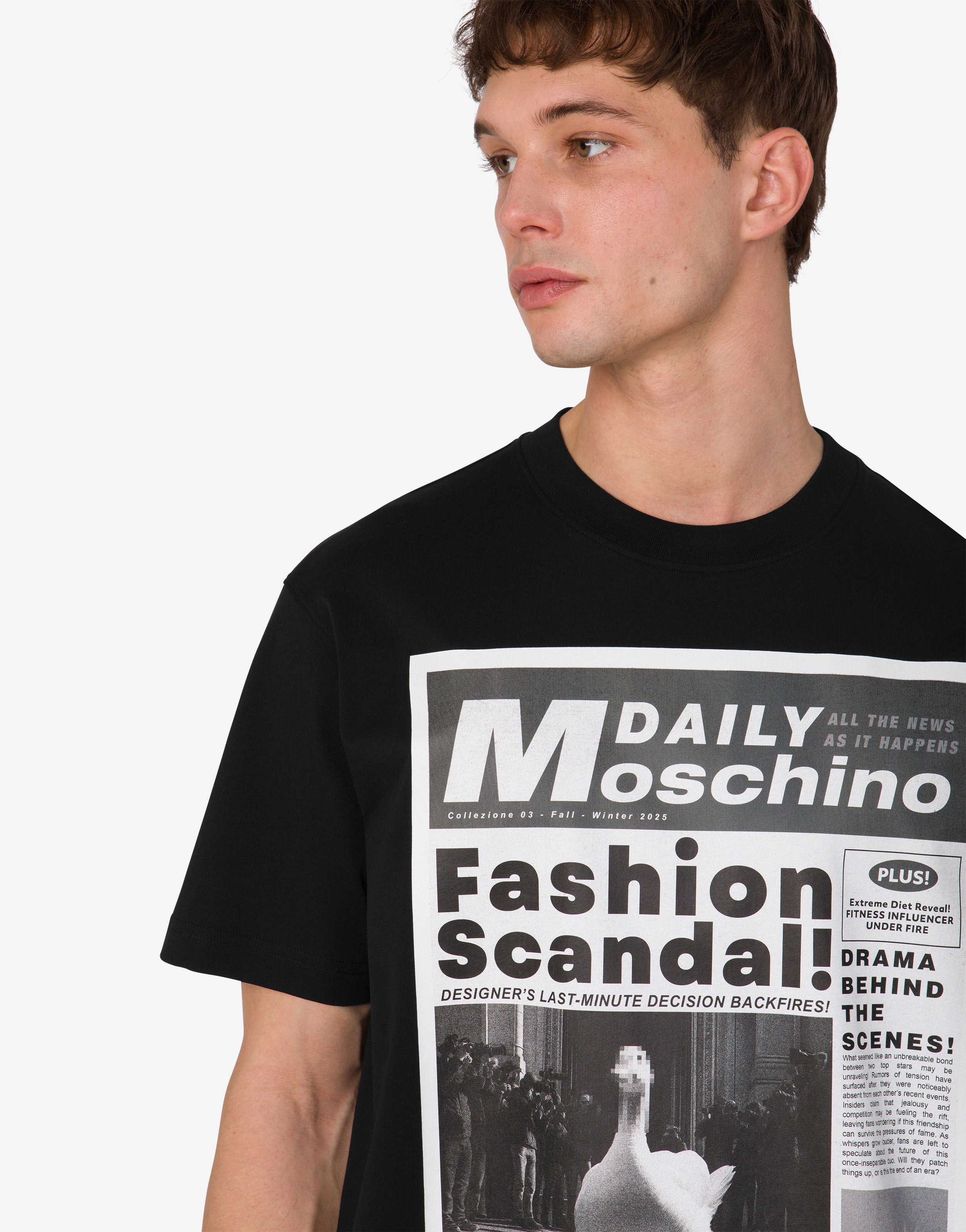 Printed organic cotton jersey T-shirt | Moschino