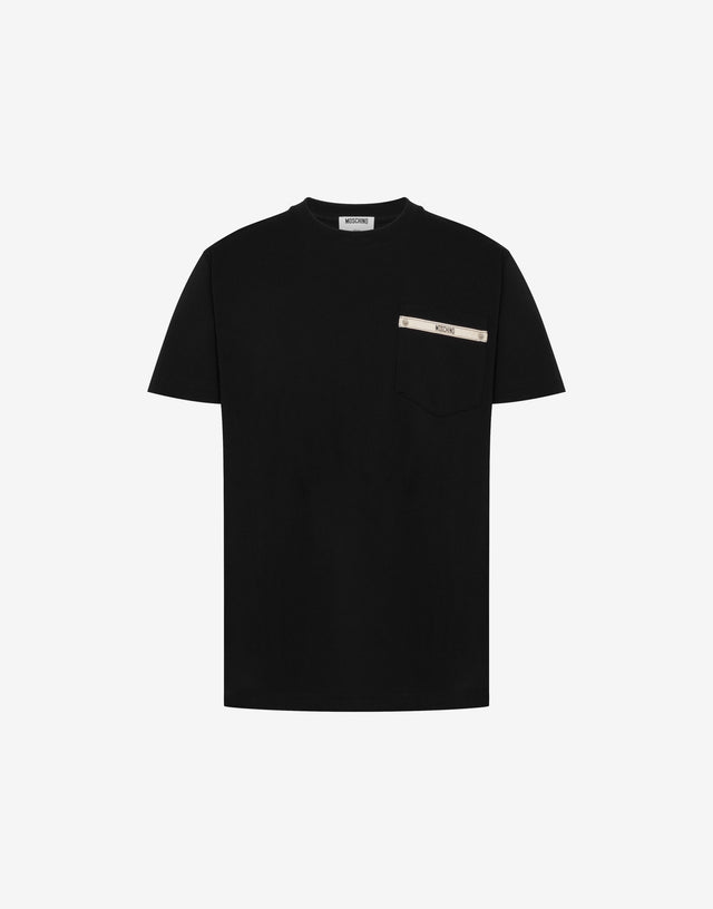 Embroidered organic cotton jersey T-shirt  Moschino 0
