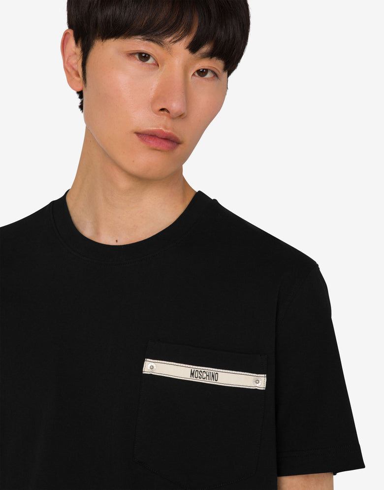 Embroidered organic cotton jersey T-shirt  Moschino 4